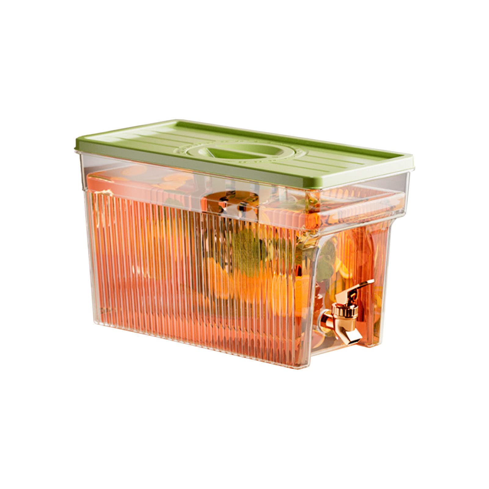 Fridge Water Dispenser, Fridge Drink Dispenser 3L Large Capacity Cold Kettle with Faucet with Filter and Water Injection Port Drink Dispenser For Fridge For Iced Tea, Lemonade, (Green)