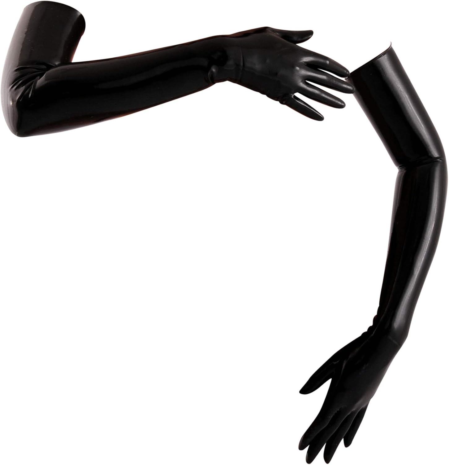 Chlorinated Latex Long Gloves (Opera Length) Fetish Black