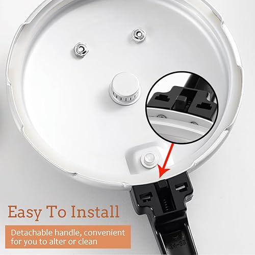 Miniatura 5 de YARNOW Mango universal para olla a presión, asas de repuesto de plástico antiquemaduras para tapa y cuerpo de olla a presión, negro, accesorios de