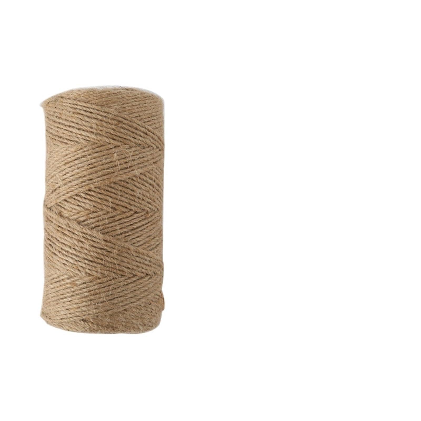 Twine 1/3/4/5/10mm Jute Rope Cord, DIY Twine Ribbon Hemp Crafts Sewing Handwork Wrap Home Decoration(4mm 50M)