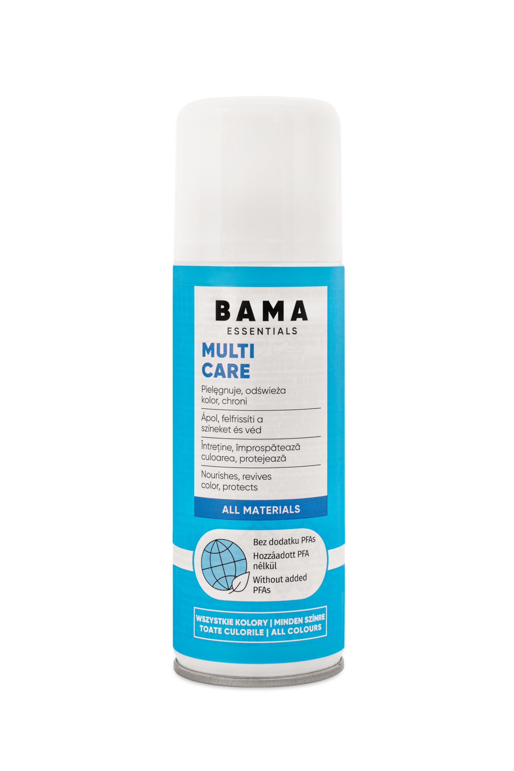 Bama Spray d'entretien universel Multicare - Protection sans PFAS pour chaussures, sacs et vestes - Pour cuir lisse, daim, synthétique et textile - Hydrofuge et antitache - 300 ml