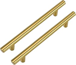 Lontan Furniture Handles, Vintage Cupboard Handles, Stainless Steel Door Handles, Gold Kitchen Drawer Handles, Hole Spacing 64 mm, Handles for Kitchen, Wardrobe, Handle, Pack of 10