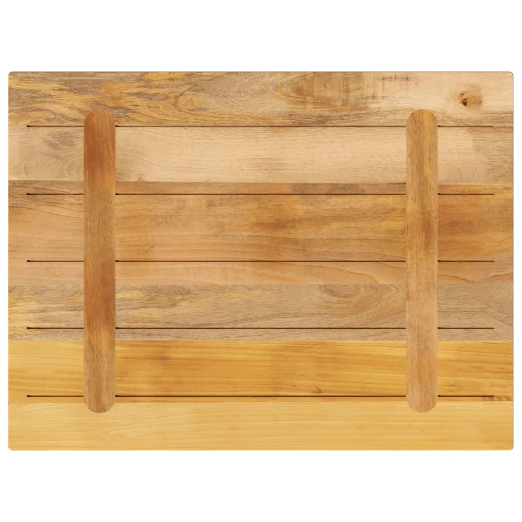 vidaXL Tischplatte, Holzplatte für Esstisch Couchtisch, Massivholzplatte Rustikales Design, Ersatztischplatte, 80x60x2,5cm Rechteckig Raues Massivholz Mango