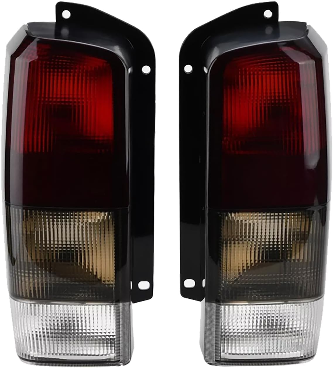 Tail Lights Assembly Fit For 1997 1998 1999 2000 2001 Jeep Cherokee Red/Black Smoke Driver and Passenger Side Rear Brake Tail Light CH2800128 4897399AA CH2801128 4897398AA