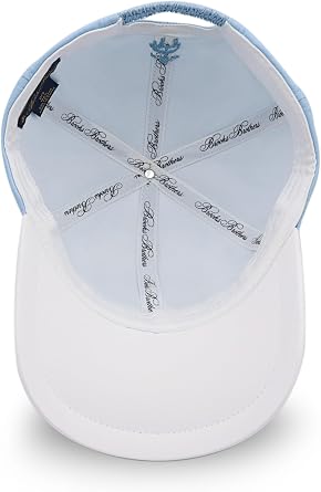 Brooks Brothers Men’s Performance Baseball Cap with Rubberized Logo – Woven One-Size Adjustable Hat