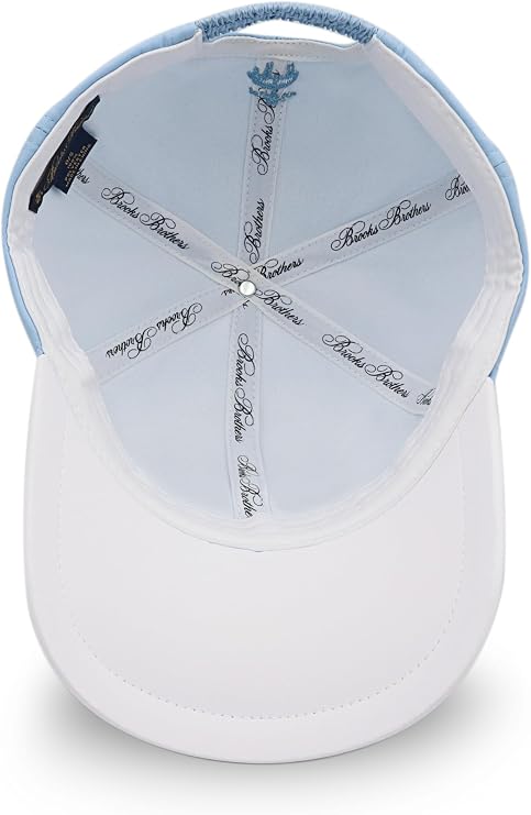 Brooks Brothers Men’s Performance Baseball Cap with Rubberized Logo – Woven One-Size Adjustable Hat