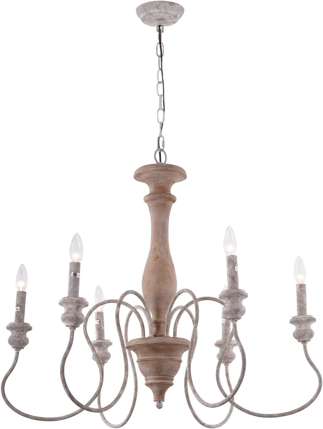 🔥 Hоt Dеаlѕ HMVPL 6-Light Wooden Swag Chandeliers, Farmhouse Pendant Lighting Fixtures Industrial Hanging Ceiling Lamp for Kitchen Island Dining Room Bedroom Foyer Hallway Front Door Blасk Frіdау 🔥 HMVPL 6-Light Wooden Swag Chandeliers, Farmhouse Pendant Lighting Fixtures Industrial Hanging Ceiling Lamp for Kitchen Island Dining Room Bedroom Foyer Hallway Front Door