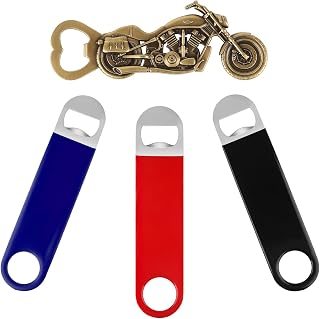 4 Pack Bottle Opener - Includes 1 Motorcycle Beer Opener and 3 Bar Keys for Bartenders,for Parties,Wedding,Bar,Gifts for Men,Boyfirend,Dad,Gifts for Father's Day,Christmas
