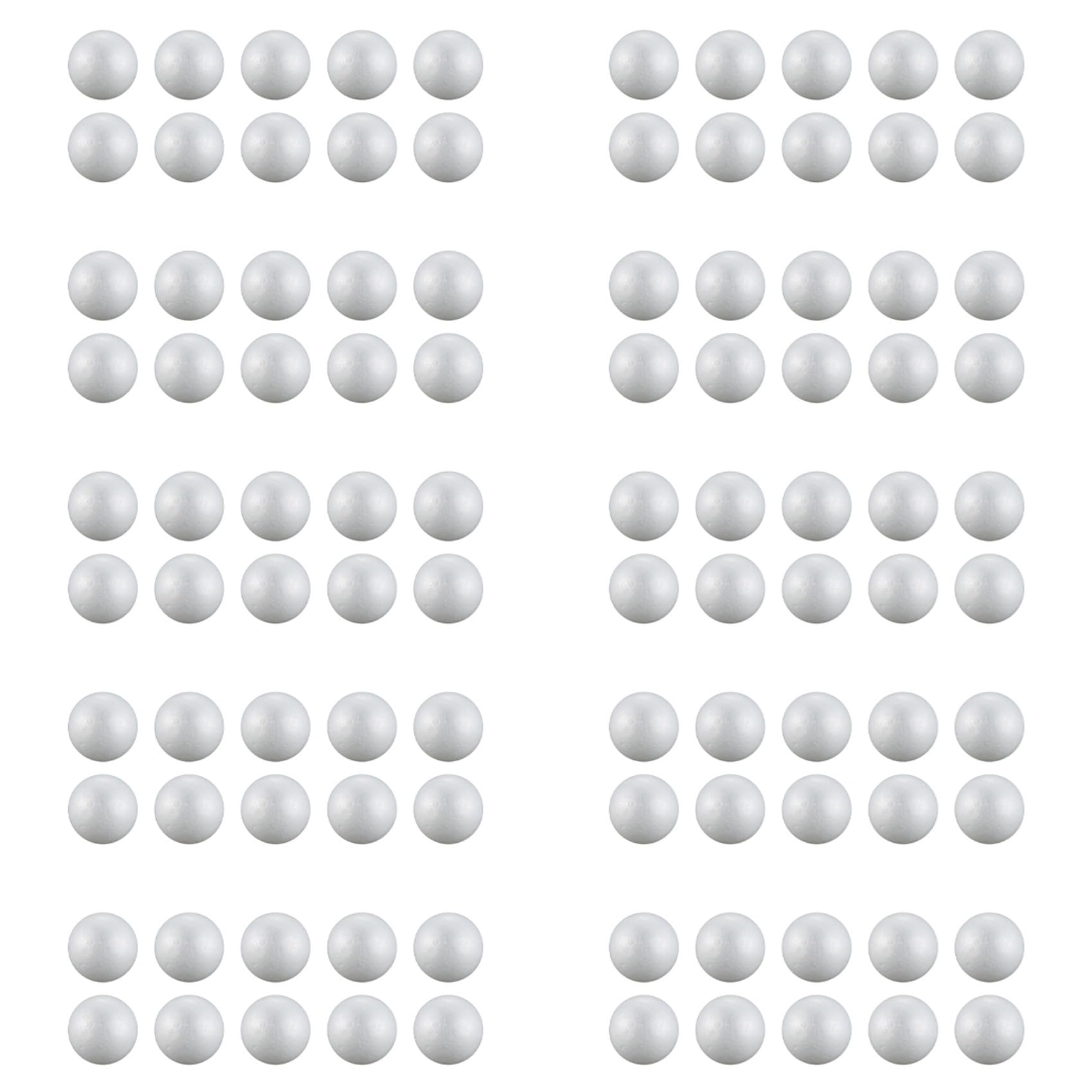 Vjsujehgy 100 X Modelling Craft Polystyrene Foam Ball Sphere 10cm-White