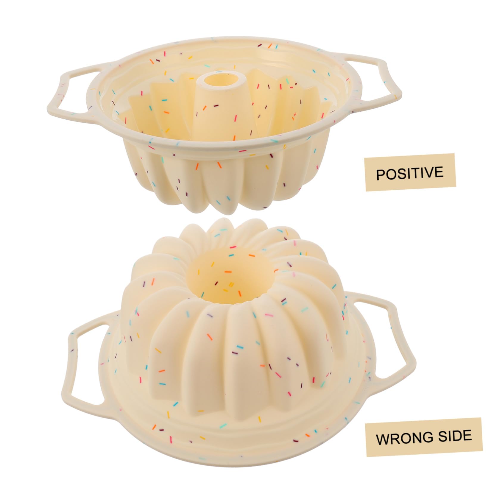 Gatuida Stampo per Torta Facile da Usare Rotondo Design a Spirale in Silicone e Rinforzo per Forno Domestico e Laboratorio Professionale