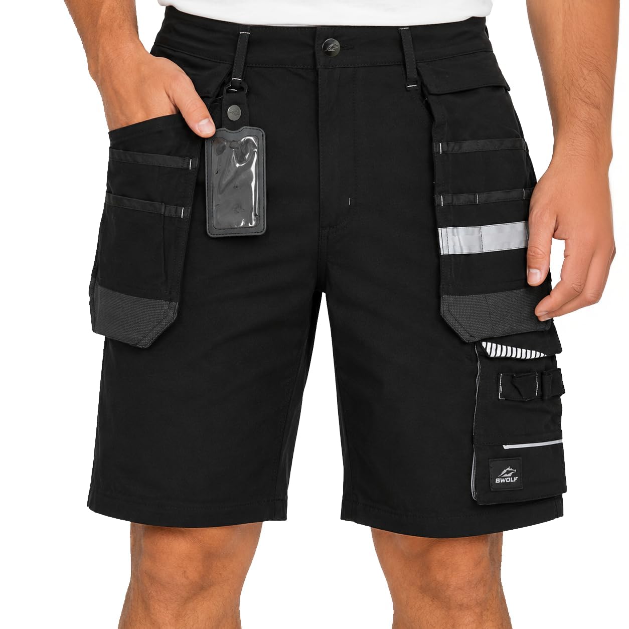 BWOLF Vector Short De Travail pour Homme – Short De Travail Robuste Et Flexible en 90% Nylon 10% Élasthanne – Léger, Extensible, Multi-Poches
