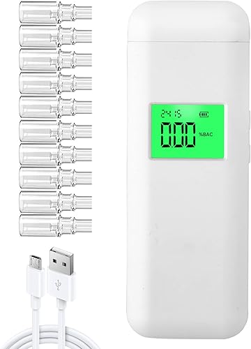 Alcoholímetro automático, probador de alcohol tipo C, probador de alcohol de precisión de grado profesional con pantalla LCD digital para uso