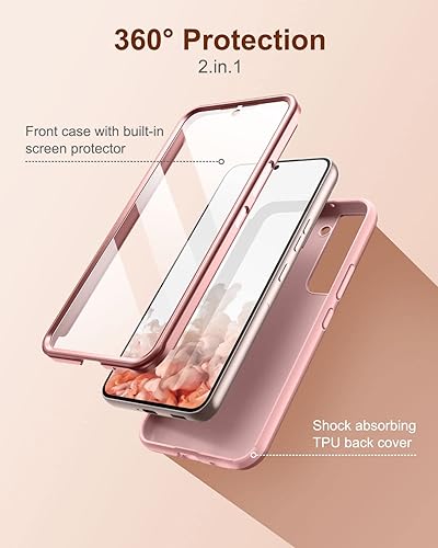 Miniatura 3 de SURITCH Funda para Samsung Galaxy S22 Plus, protector de pantalla integrado, protección de cuerpo completo, a prueba de golpes, resistente, delgada,