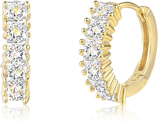 ALEXCRAFT Ohrringe Creolen Silber 925 für Damen Ohrringe Klein Huggie Hypoallergen Ohrringe