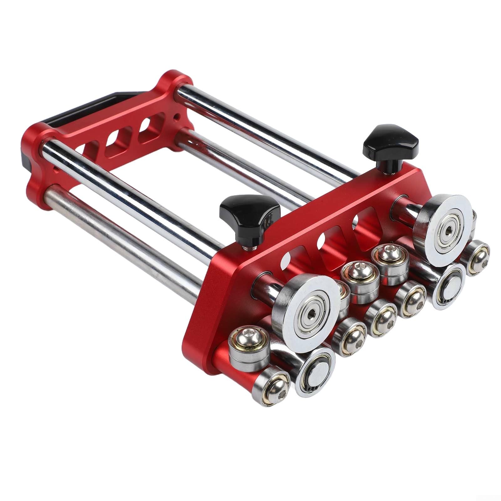 Rodillo de chapa de metal de 2 estaciones para curvas de 0 a 100 grados con medidor de profundidad ajustable y rodillos de acero inoxidable para uso profesional en tareas de modelado de materiales de