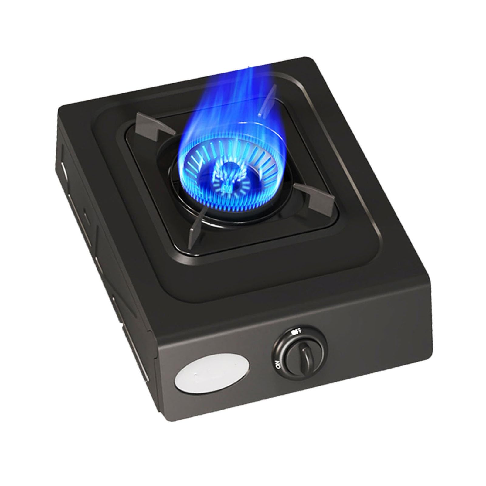 1 quemador de gas, quemador de wok de alta potencia de 5,0 kW con protección contra llamas, ideal para cocina doméstica y cocina profesional