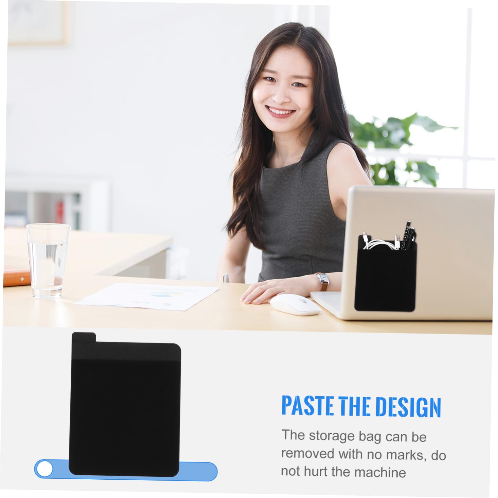 IMIKEYA Borsa Organizer Elastica per Laptop Custodia Trasparente per Tablet Borsa Portaoggetti per Mouse Wireless Hard Disk Esterno e Cavi Dati