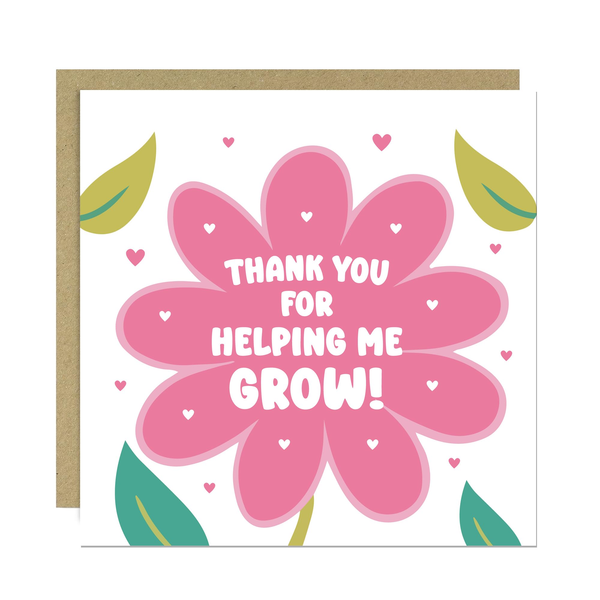 RED OCEAN Leaving School Nursery Card For Teacher Thank You Leaving Card Novelty For Teachers End of Term Leavers Teacher Teaching Assistant Thanks Helping Me Grow