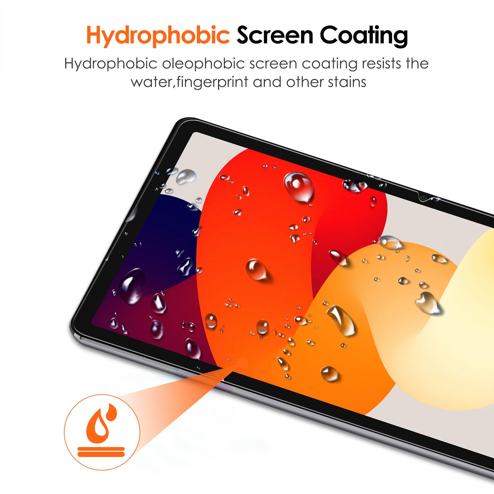 ivoler 2 sztuki folii ochronnej ze szkła ochronnego do Lenovo Tab M11 / DOOGEE T30 Pro/Xiaomi Redmi Pad SE 11 cali, twardość 9H, szkło hartowane HD, folia ochronna na wyświetlacz, folia chroniąca