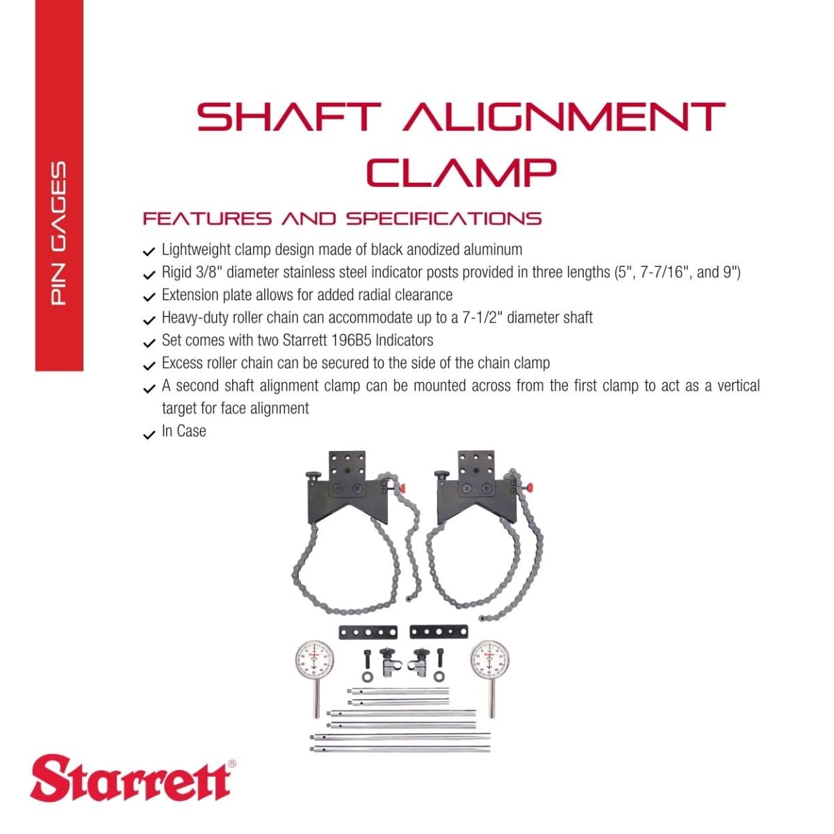 Starrett Shaft Alignment Chain Clamp Set 196B5 Kuwait Ubuy