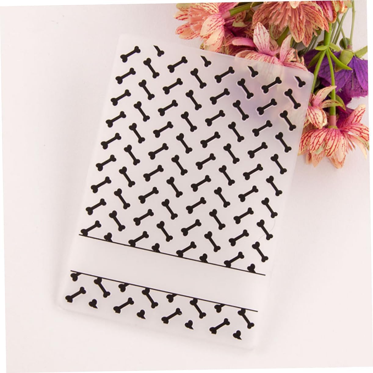 IWOWHERO 2pcs Bone Design Embossing Dies Plastic Stencils Cut Dies for DIY Scrapbooking Photo Frame Album Decor