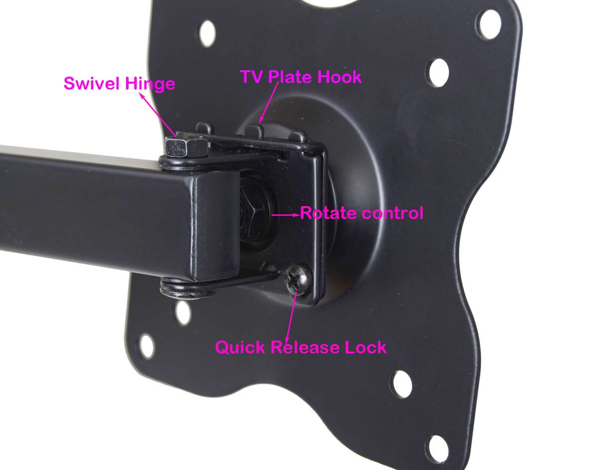 VideoSecu TV Wall Mount Monitor Bracket with Full Motion Articulating