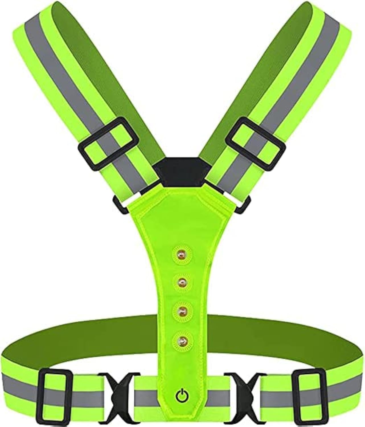 ECVVReflective Vest Running Gear, Rechargeable LED Light Up Vest High Visibility with Adjustable Waist/Shoulder for Jogging Running Cycling Walking Motorcycle