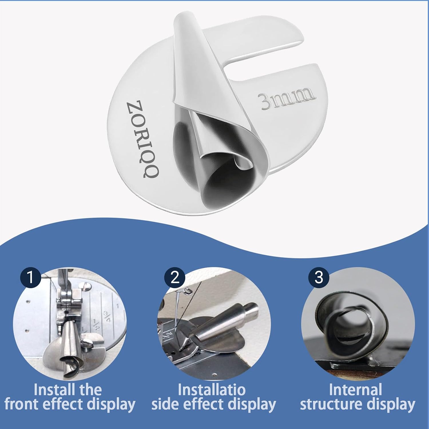 4PCS Seam Guide for Sewing Machine,3/4/5/6mm Sewing Guide for Straight Sewing,Universal Hemming Foot,Sewing Tools & Accessories Stainless Steel Material