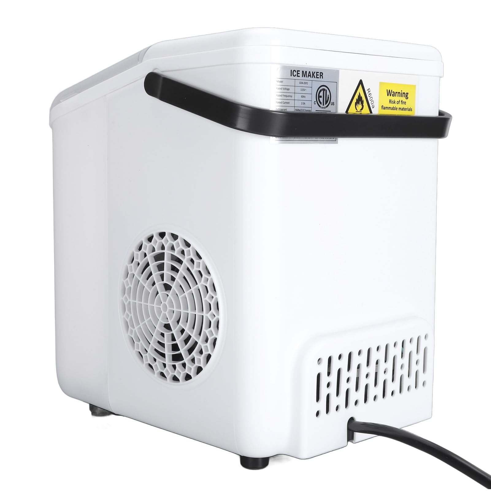 Fabricante de Hielo, Máquina de Hacer Hielo Operación Simple Ventana Transparente Autoinformación Portátil Eficiente para el Hogar para Restaurante (EU enchufe 220V)