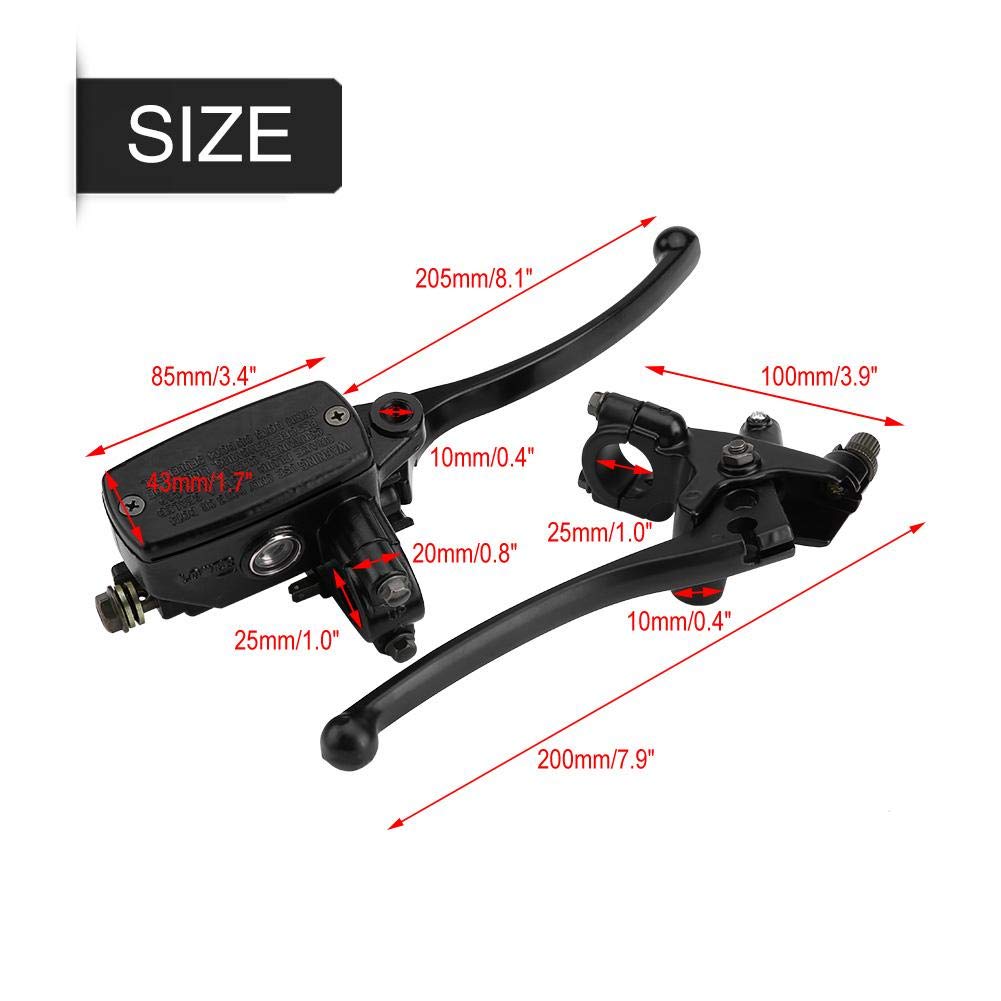 Cilindro Maestro de Freno Delantero 25 mm con Palanca para Shadow VT600 VT750 Magna Steed