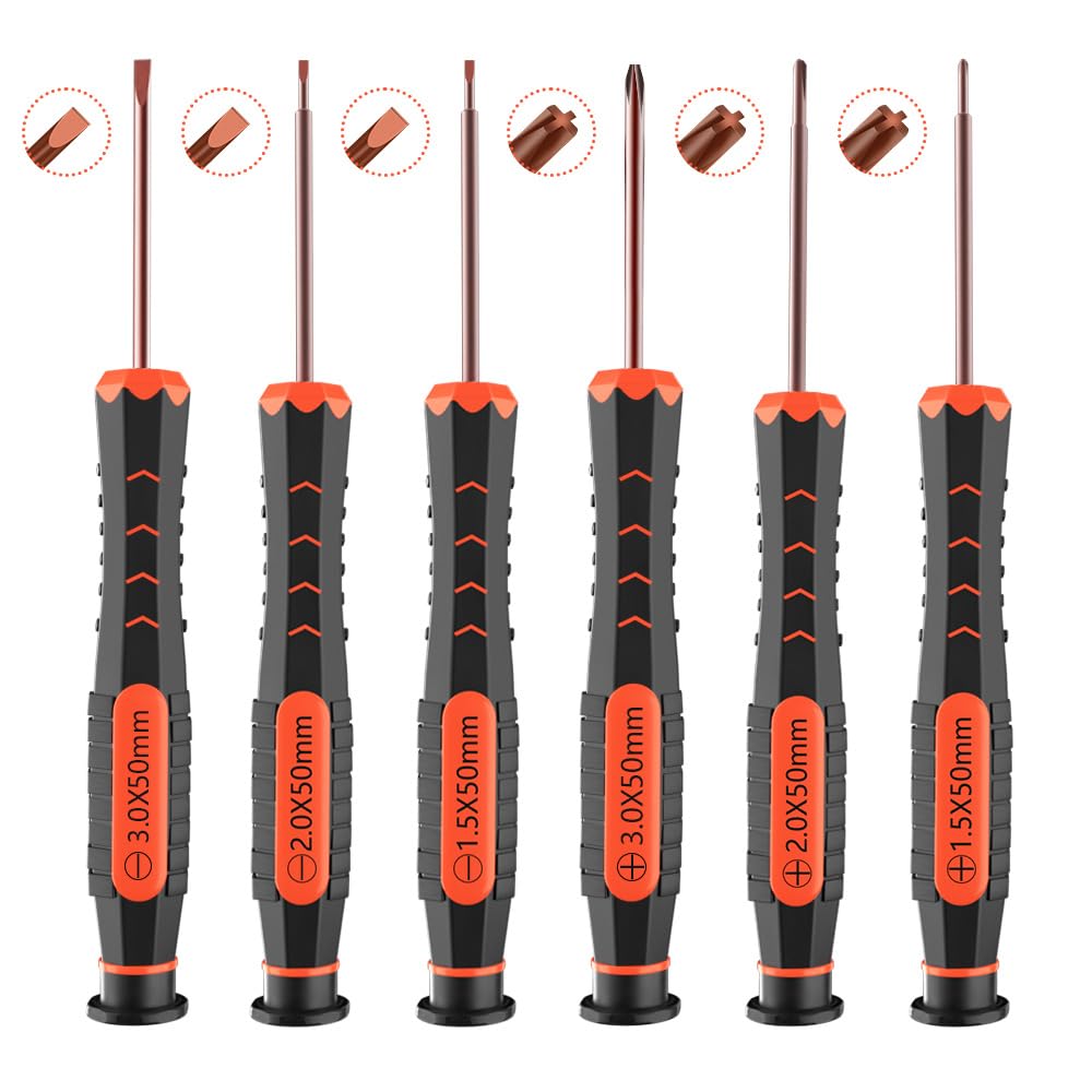 XBRdepot Flat and Phillips Screwdriver Set for Eye Glasses Sunglasses Jewelry Watch iPhone Computer Electronics Micro Tiny Screws