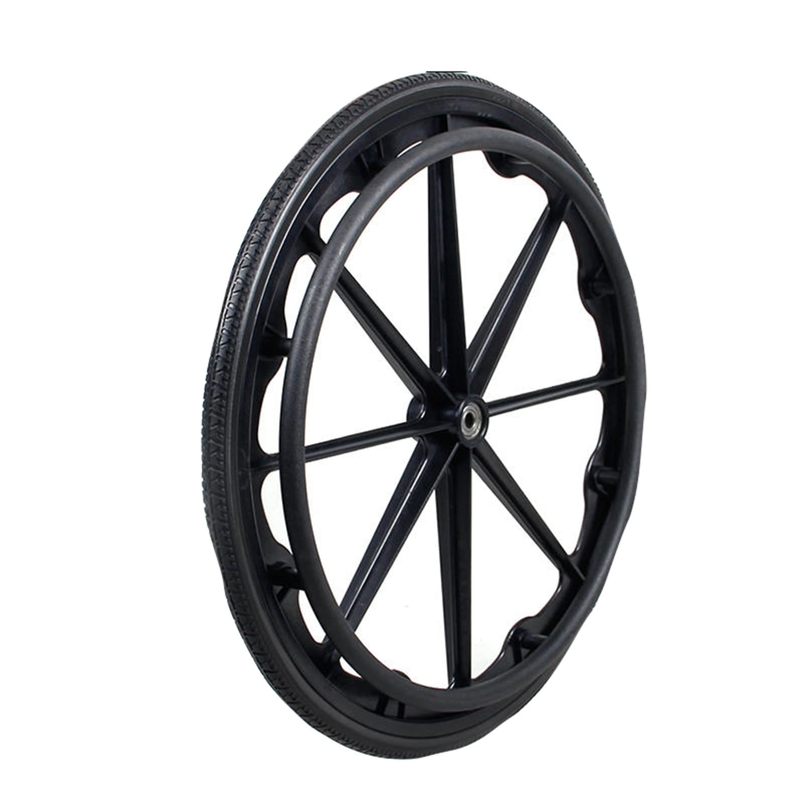 20-Zoll-, 22-Zoll- und 24-Zoll-Vollreifen, großes Rad, nicht aufblasbares Rollstuhl-Hinterrad, einteiliges Formteil, stabil und langlebig(24 inches)