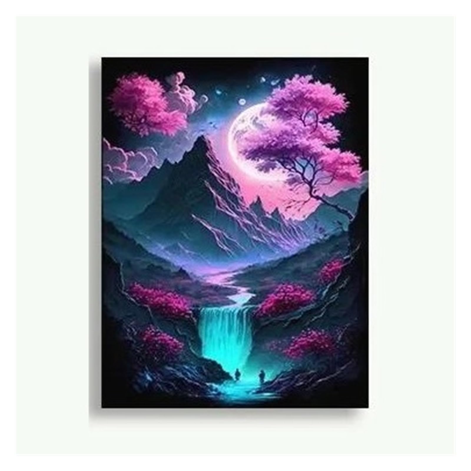 Toile peinture artistique japonaise Mont Fuji de qualité supérieure 50x70
