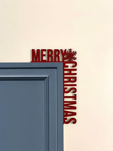 LANDAXA Letrero de esquina de puerta de Navidad, decoración de esquina de puerta de Navidad, decoración de árbol de Navidad, decoración de Navidad