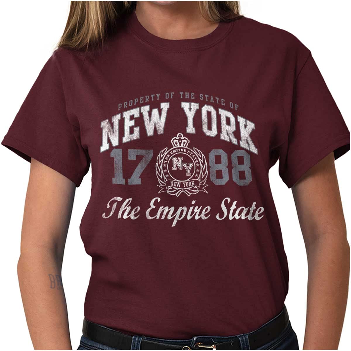 HAMERCOPProperty of New York The Empire State Womens Graphic T Shirt Tees