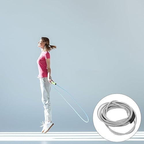 Miniatura 5 de POPETPOP Weighted Steel Cable Skipping Rope Replacement for Speed Training Wear-resistant Tube Fitness Jump Rope for Competitive Workout and Agility