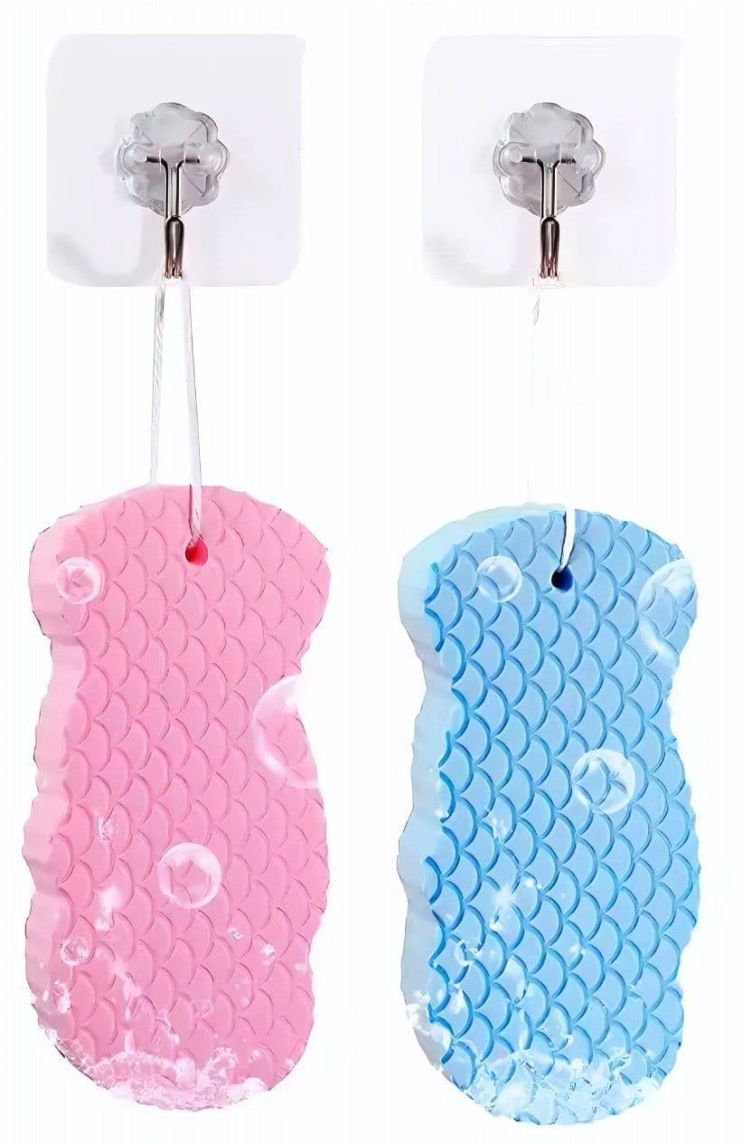Super Soft Bath Sponge Scrubber Gentle Body Cleaning And Exfoliating Foam For Dead Skin Removal Shower And Bath Use For Smooth And Refreshing Skin [pack of 1]-[surprise colour]-image-22