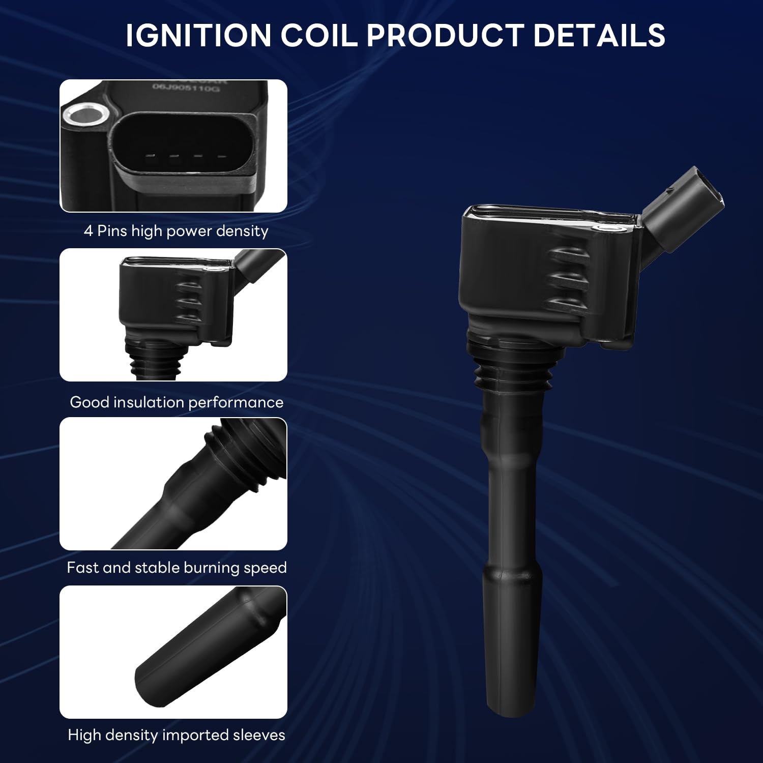 Amazon.com: GAGOLCAR OEM Ignition Coil Pack 06J905110G and Spark