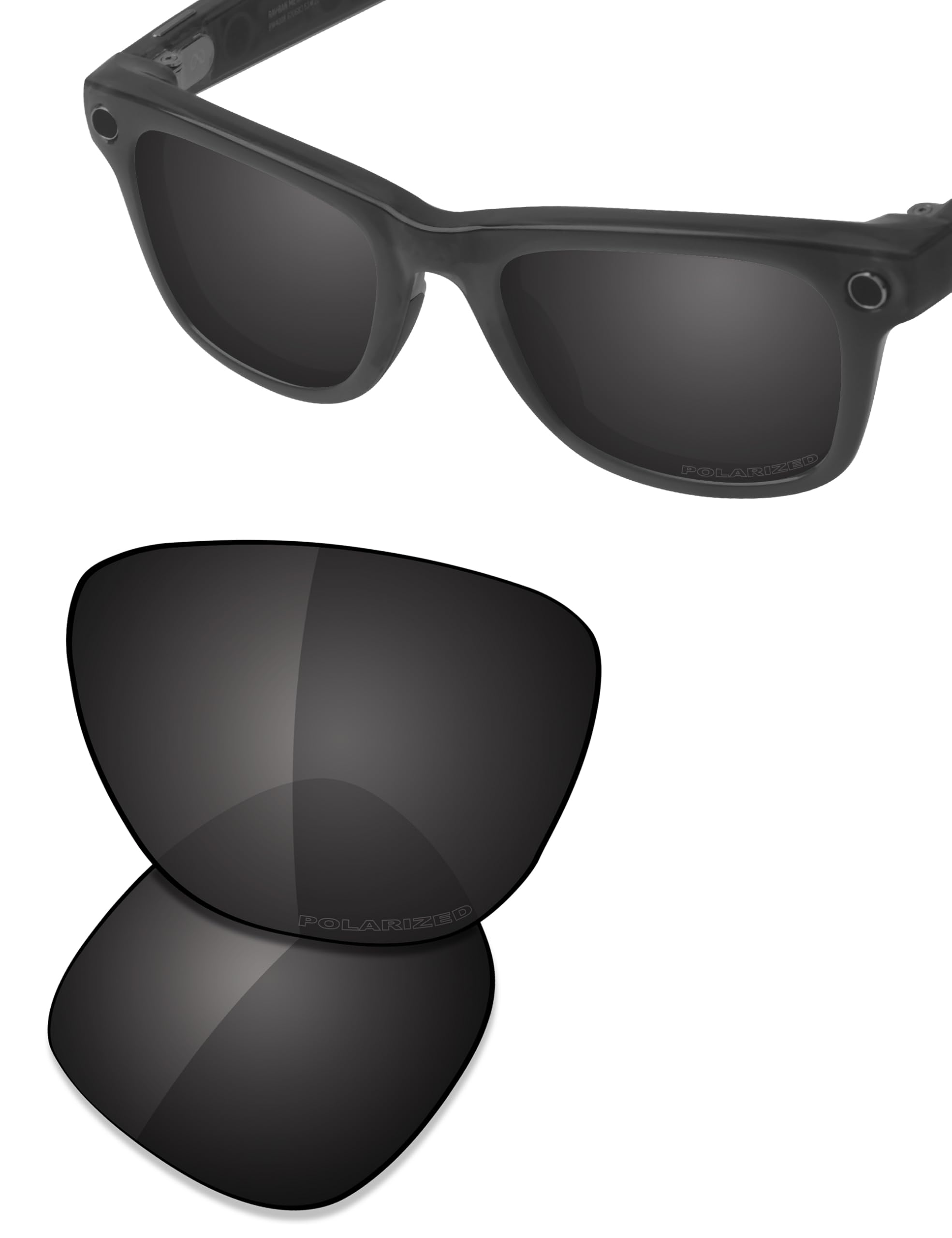 Saucer Lenti di ricambio premium compatibili con Ray-Ban Meta Wayfarer RW4008 occhiali da sole intelligenti da 53 mm