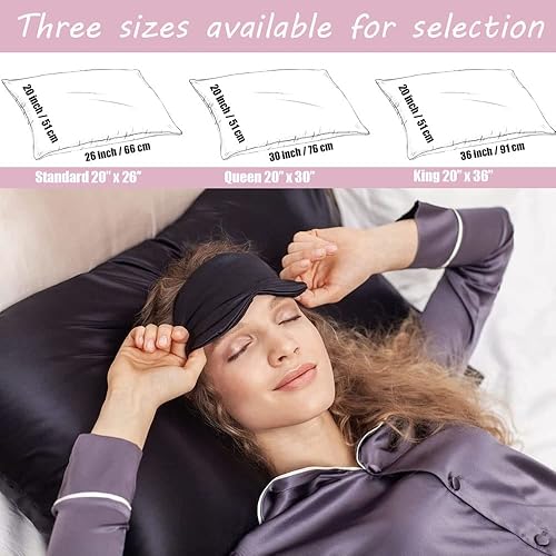 Miniatura 5 de Funda de almohada de seda para mujer, funda de almohada de seda para cabello y piel, fundas de almohada de seda suaves y transpirables para dormir,