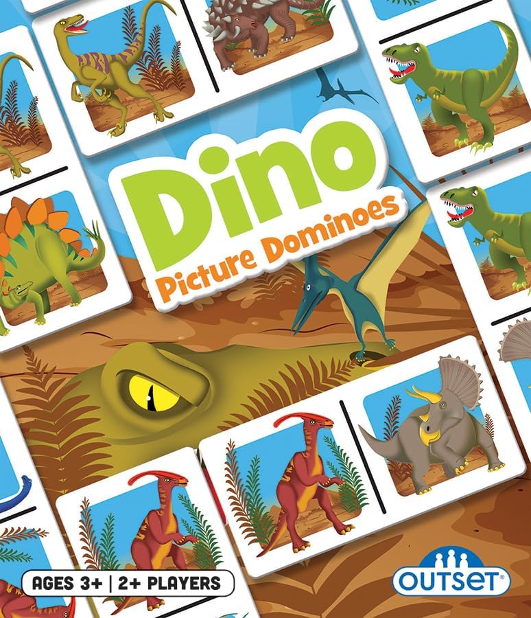Picture Dominoes: Dinosaur Themed Matching Game 36 pzas miniatura 4