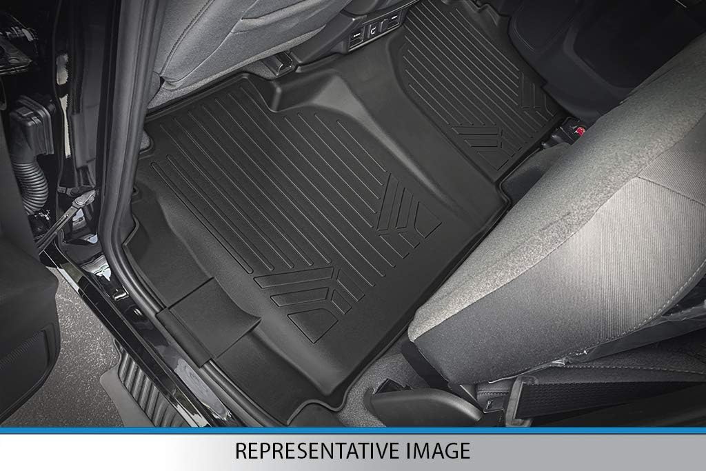 SMARTLINER 2 Row Floor Mats & Cargo Liner Behind 2nd Row Set Compatible with 2021-2023 Cadillac Escalade with 2nd Row Bench Seat