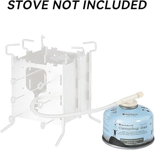 Miniatura 9 de Hotdevil Recipiente de combustible de isobutano de 3.53 oz para campamento, estufa de combustible, mezcla de butano y propano, para camping,