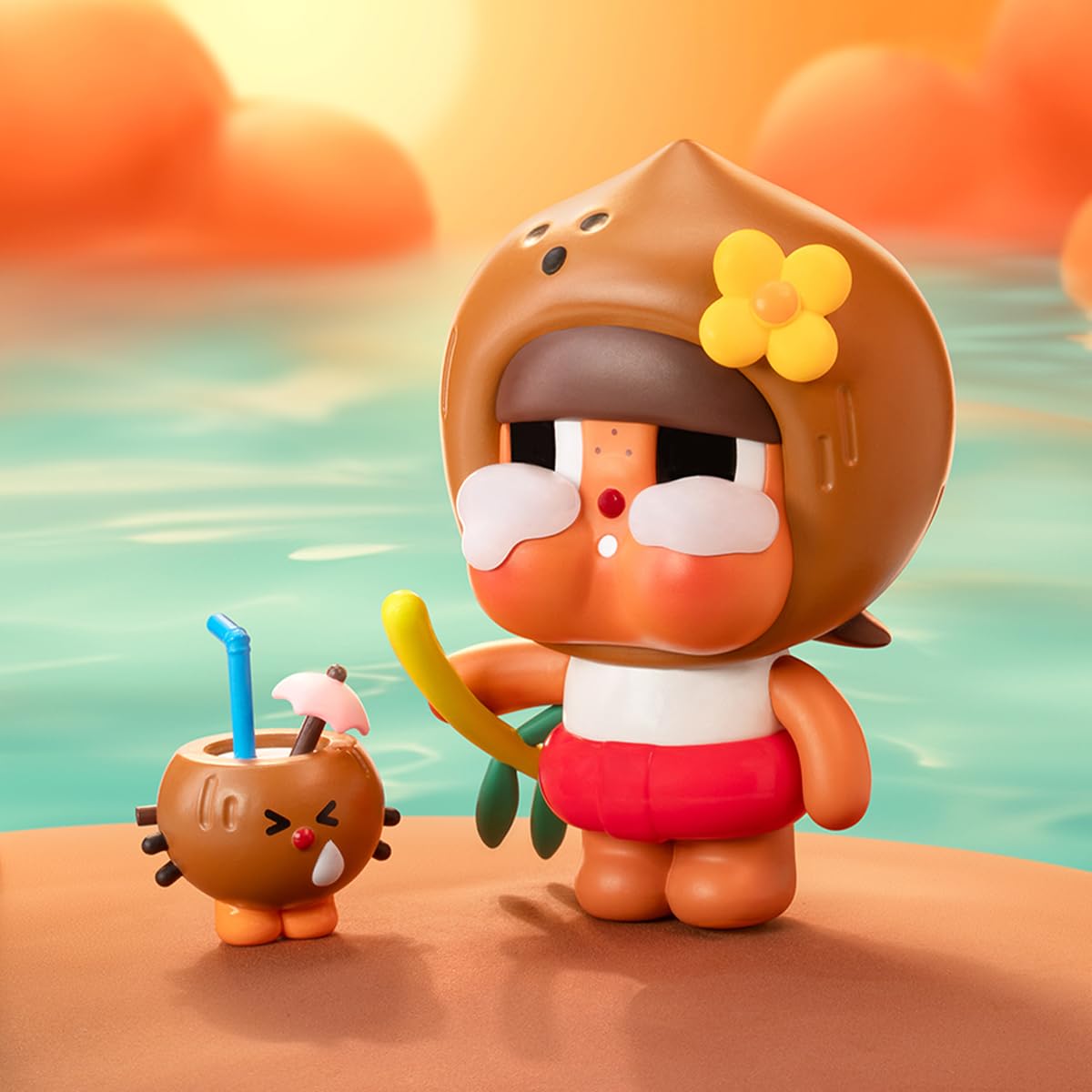 POP MART Crybaby Coconut Figure-Brown Articulated Character Premium Design Fan-Favorite Collectible Toy Art Toy Action Figure - Image 3