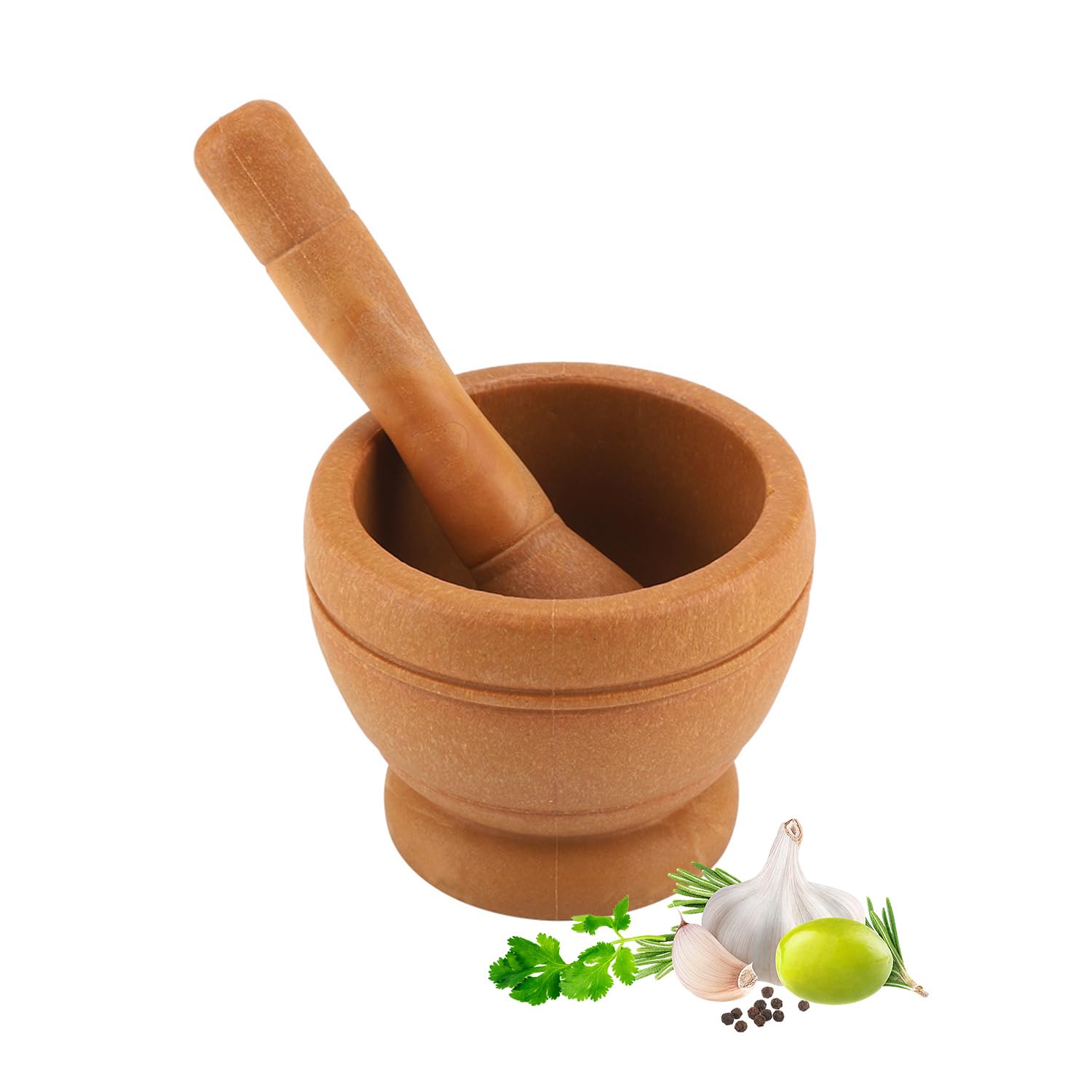Pestle And Mortar Large Subaa Stone Mortar And Steel Handle Pestle Set ...