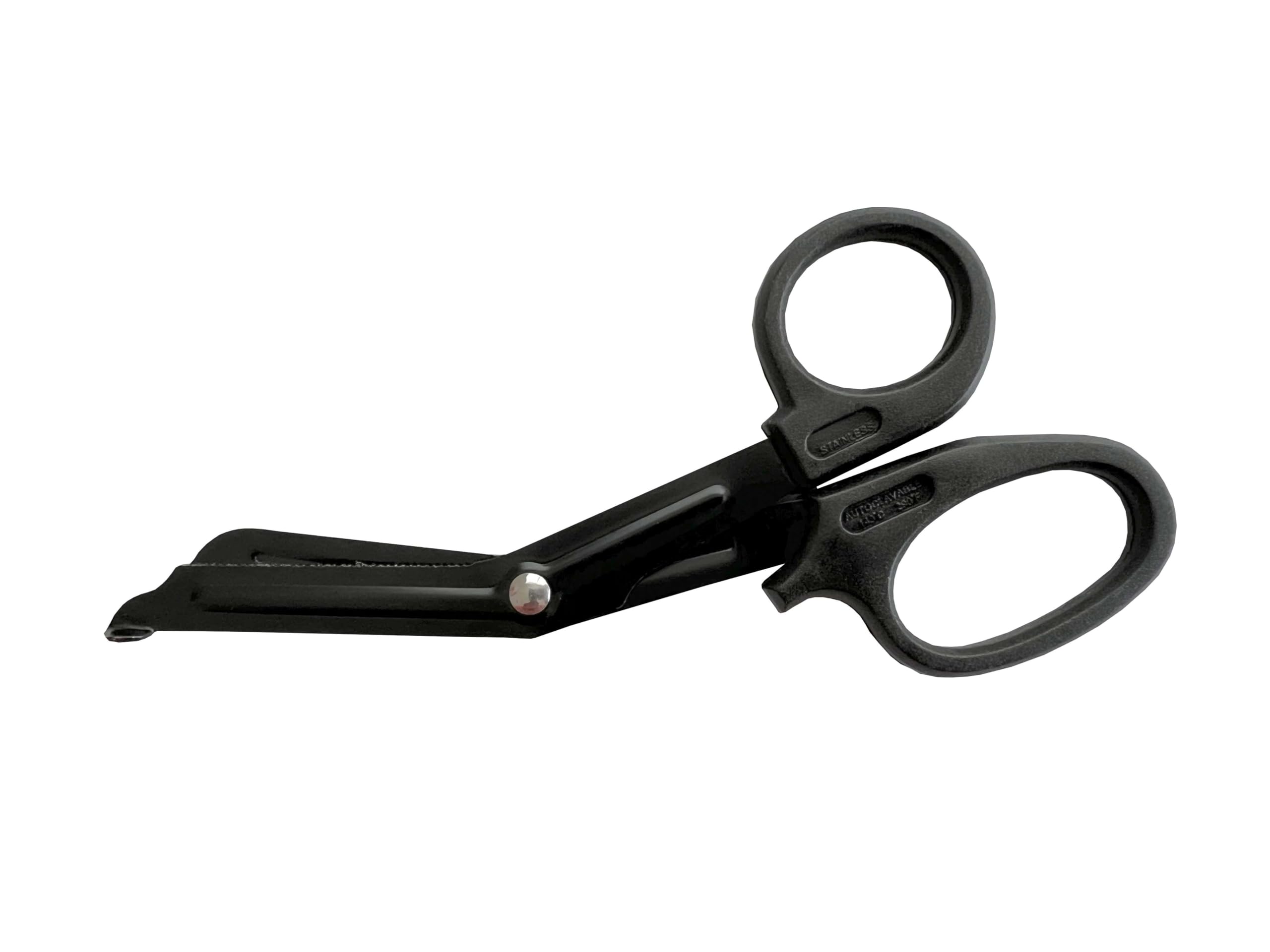 200x Erste-Hilfe Schere kniegebogen 15 cm schwarz matt Verbandschere Listerschere Rettungsschere