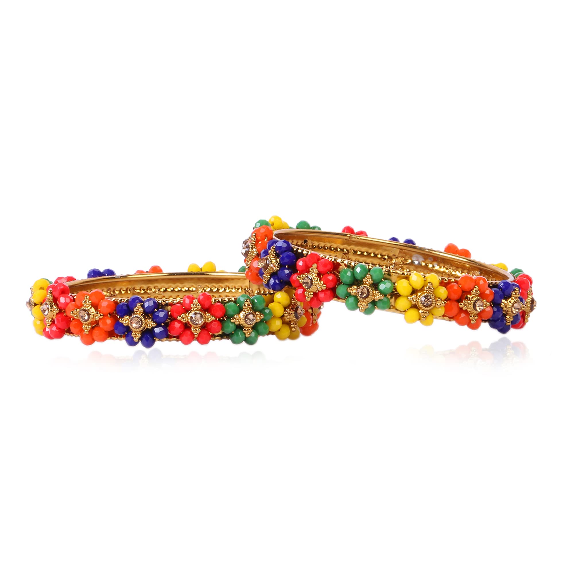 JD'Z COLLECTIONIndian Bangles For Women - Bollywood Bangle Designer Jewelry Flower Stylish Jewellery