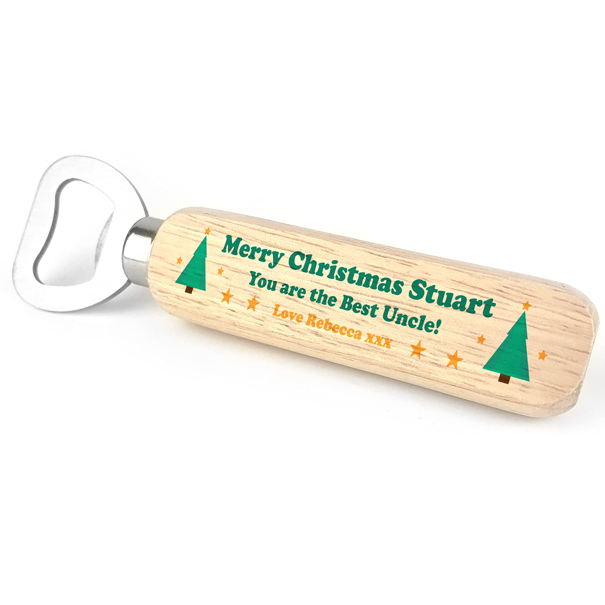Novelty Christmas for Uncle Bottle Opener Personalised Thank You Gift Keepsake
