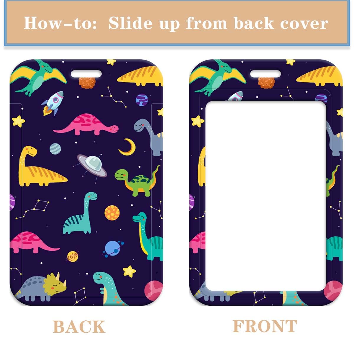 Dinosaur Retractable Lanyard Card Holder Set including Stylish Design, Durable - Image 3