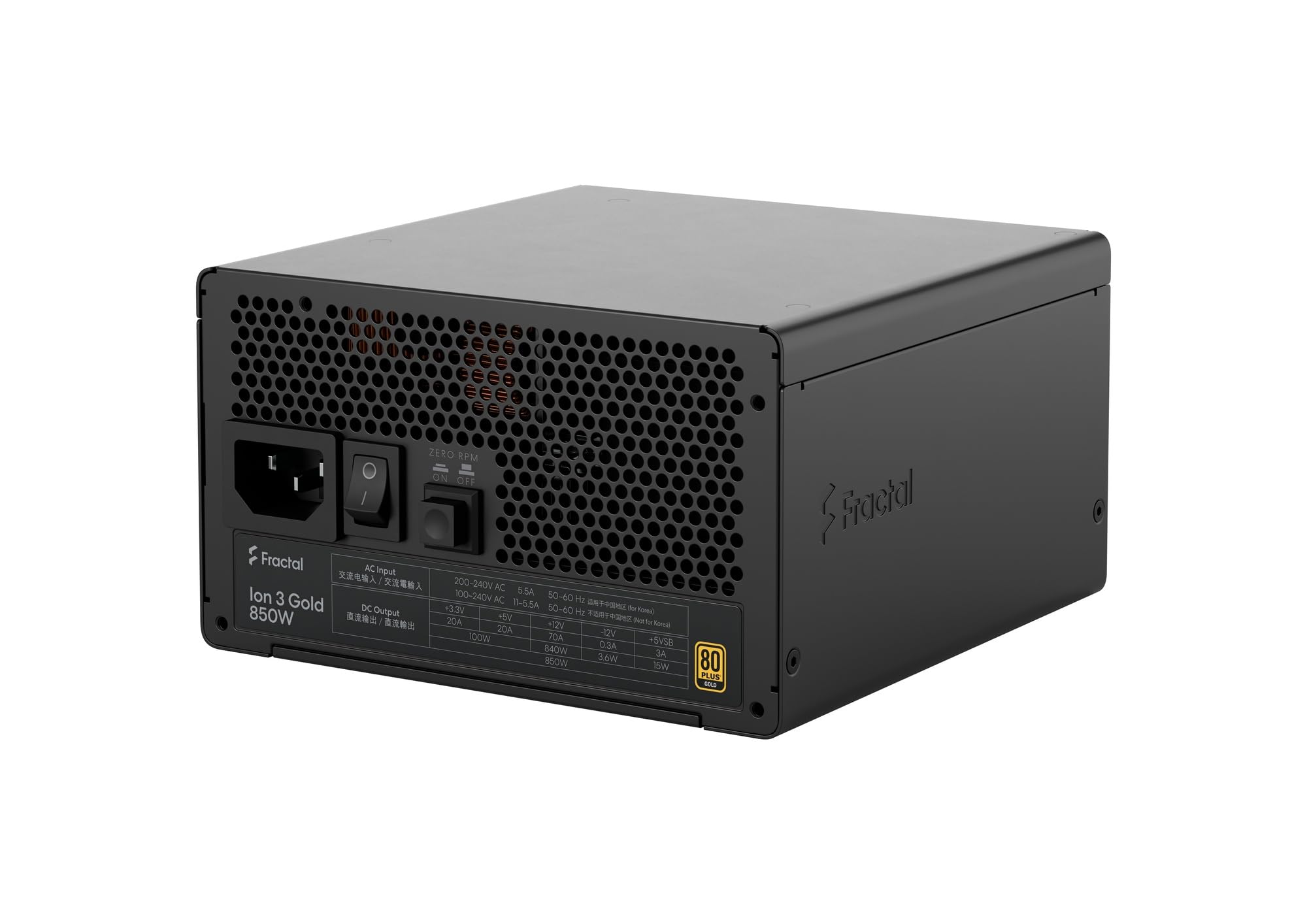 Amazon | Fractal Design Ion 3 Gold 850W Black PC電源ユニット FD-P